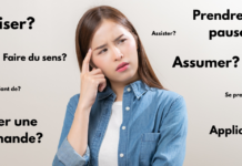 Anglicisms to avoid, including "placer une commande" and "prendre une pause".